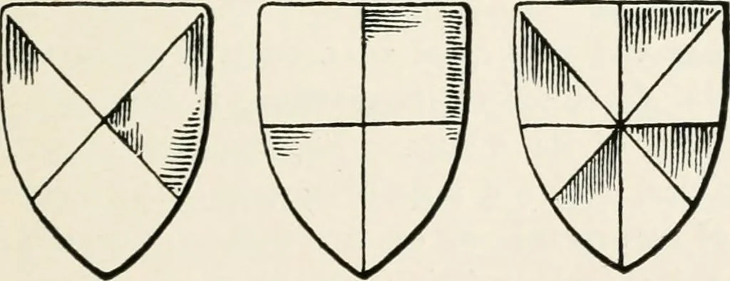 An illustration from Heraldry as art : an account of its development and practice, chiefly in England, 1907, leaf 59