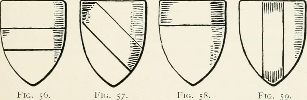 An illustration from Heraldry as art : an account of its development and practice, chiefly in England, 1907, leaf 63
