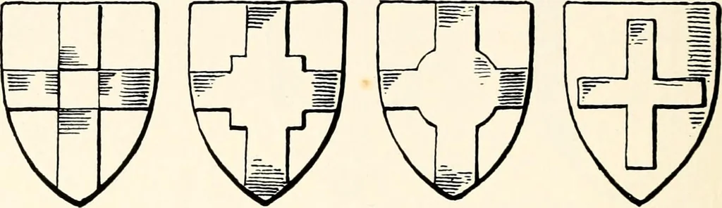 An illustration from Heraldry as art : an account of its development and practice, chiefly in England, 1907, leaf 66