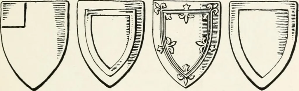 An illustration from Heraldry as art : an account of its development and practice, chiefly in England, 1907, leaf 71