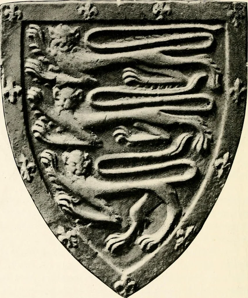 An illustration from Heraldry as art : an account of its development and practice, chiefly in England, 1907, leaf 72