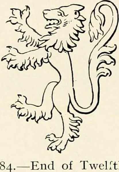 An illustration from Heraldry as art : an account of its development and practice, chiefly in England, 1907, leaf 80