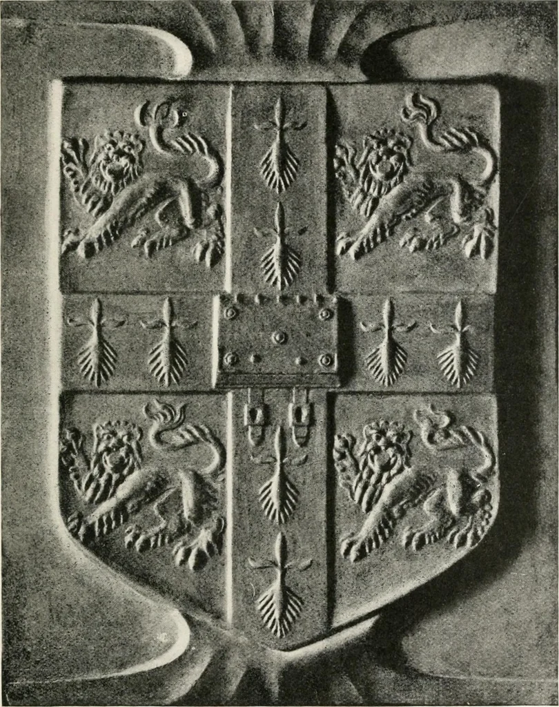 An illustration from Heraldry as art : an account of its development and practice, chiefly in England, 1907, leaf 83