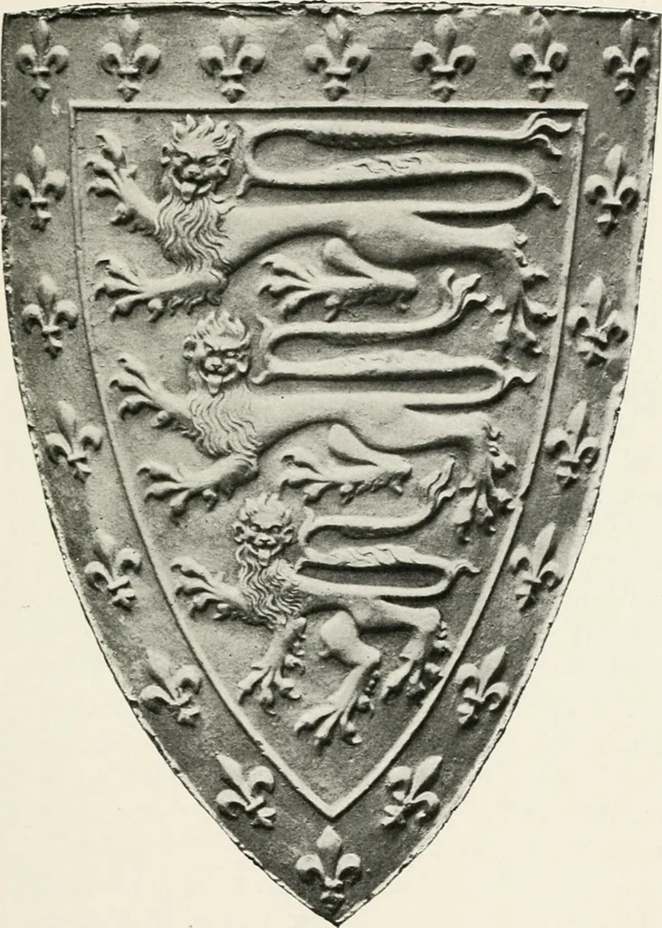 An illustration from Heraldry as art : an account of its development and practice, chiefly in England, 1907, leaf 89