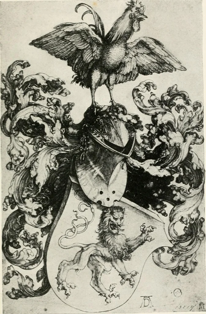 An illustration from Heraldry as art : an account of its development and practice, chiefly in England, 1907, leaf 91