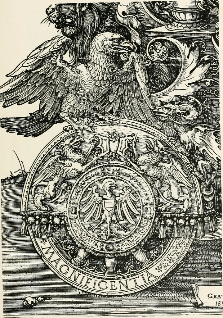 An illustration from Heraldry as art : an account of its development and practice, chiefly in England, 1907, leaf 99