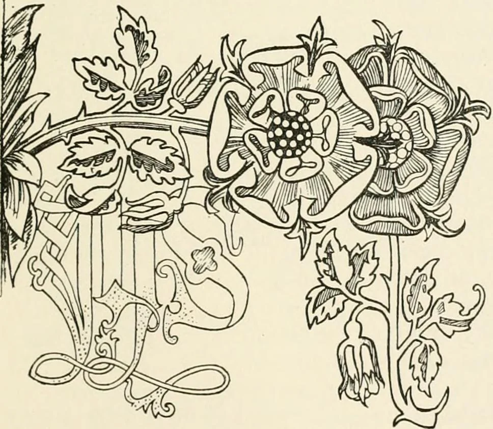 An illustration from Heraldry and floral forms as used in decoration;, 1922, leaf 138
