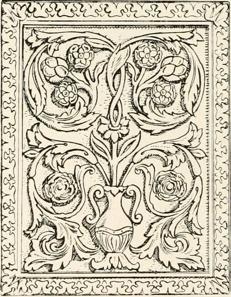 An illustration from Heraldry and floral forms as used in decoration;, 1922, leaf 197