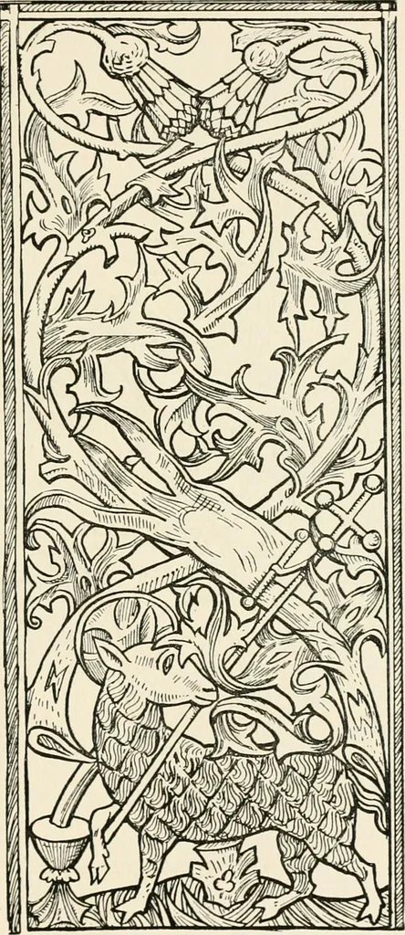 An illustration from Heraldry and floral forms as used in decoration;, 1922, leaf 226