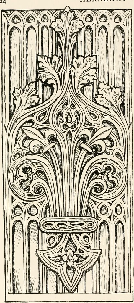An illustration from Heraldry and floral forms as used in decoration;, 1922, leaf 35