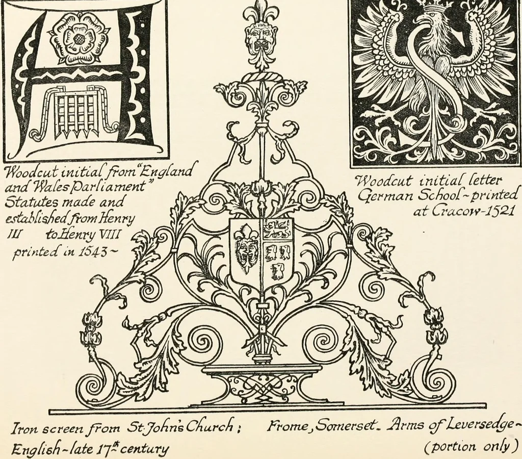 An illustration from Heraldry and floral forms as used in decoration;, 1922, leaf 81