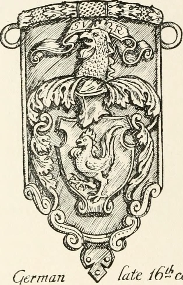 An illustration from Heraldry and floral forms as used in decoration;, 1922, leaf 97