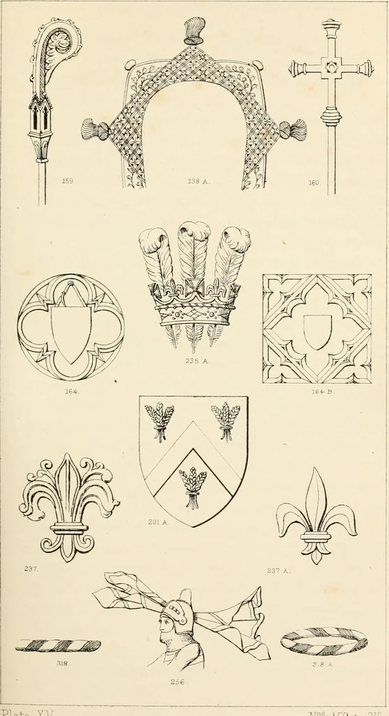 An illustration from Heraldry, historical and popular : with seven hundred illustrations, 1863, leaf 136
