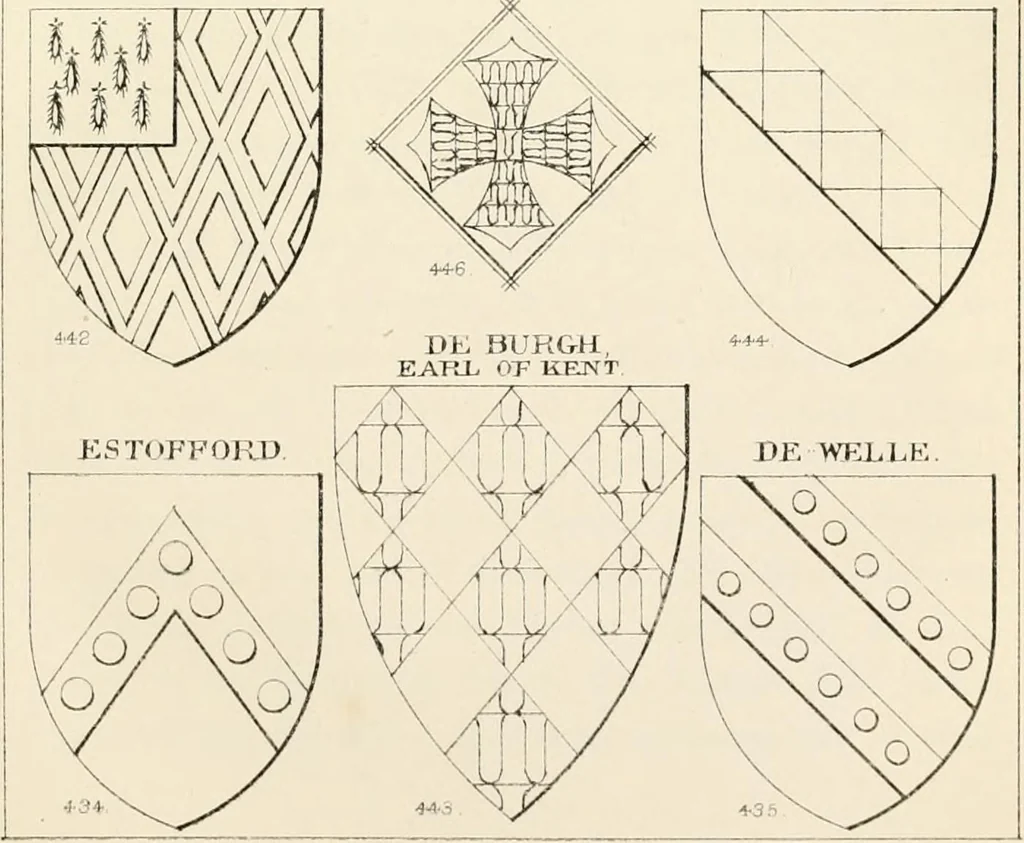 An illustration from Heraldry, historical and popular : with seven hundred illustrations, 1863, leaf 250