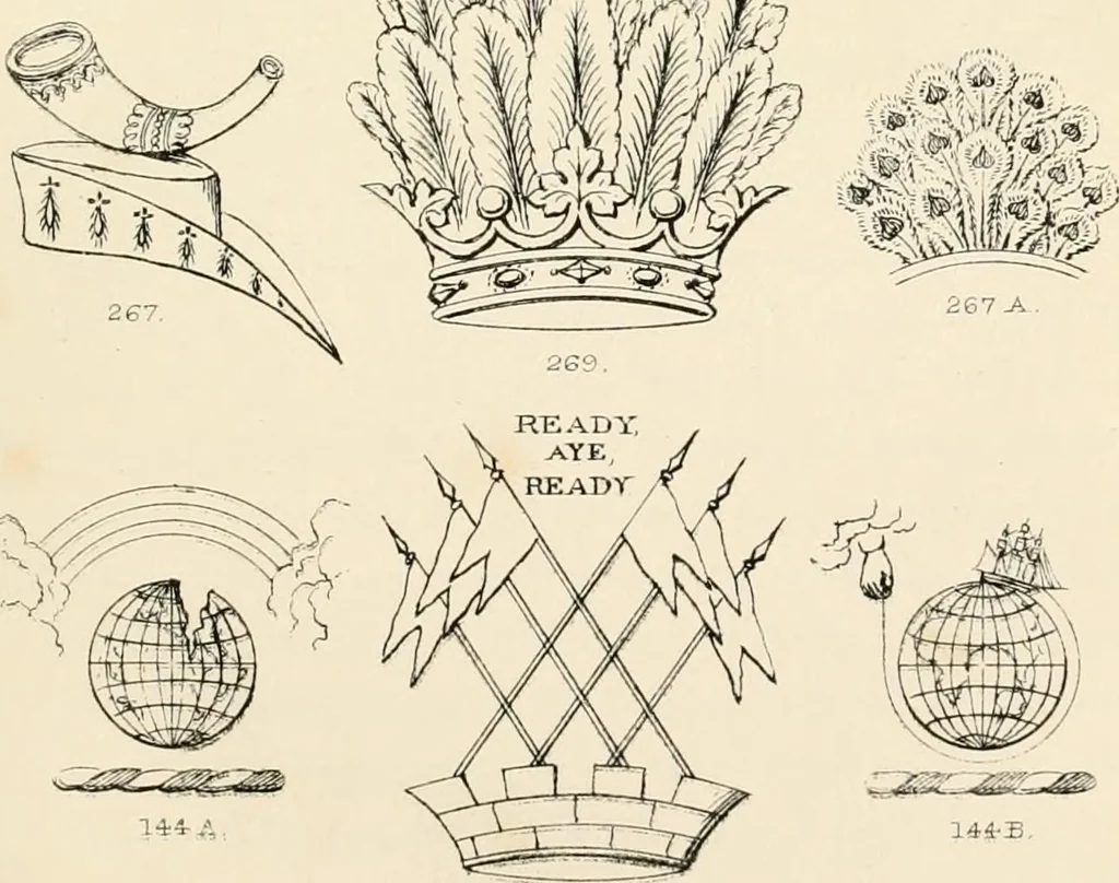 An illustration from Heraldry, historical and popular : with seven hundred illustrations, 1863, leaf 308