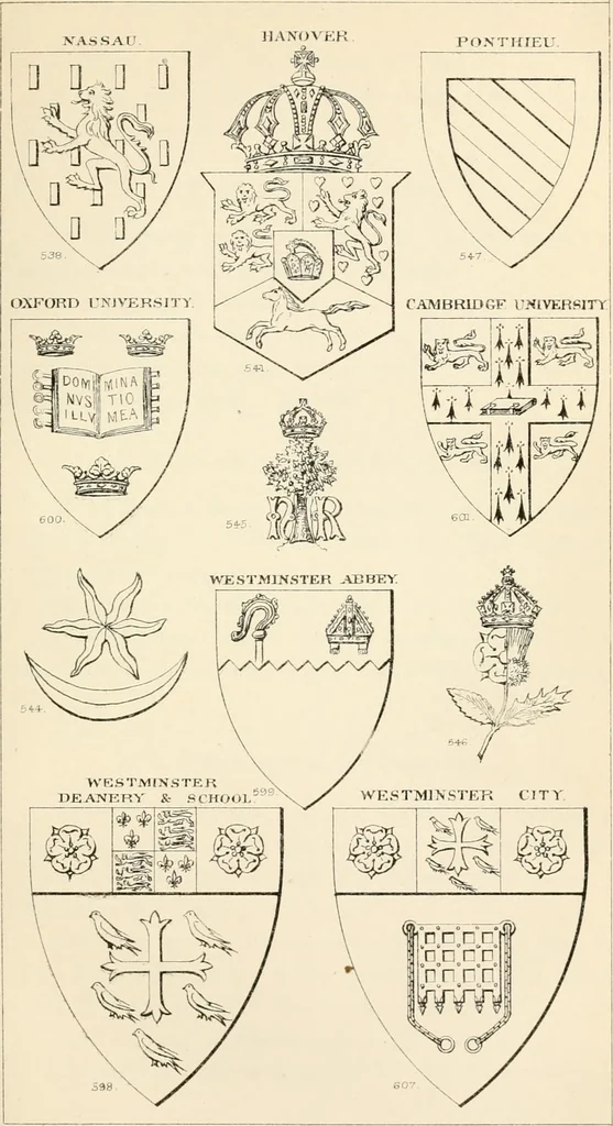 An illustration from Heraldry, historical and popular : with seven hundred illustrations, 1863, leaf 410