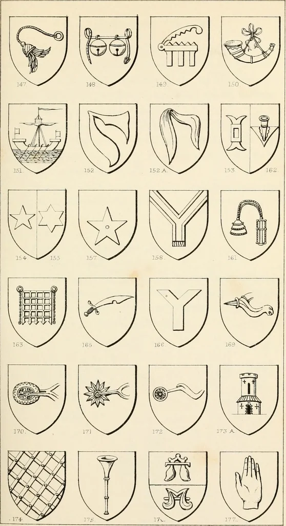 An illustration from Heraldry, historical and popular : with seven hundred illustrations, 1863, leaf 90