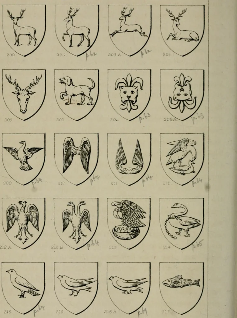 An illustration from Heraldry, historical and popular, 1864, leaf 104