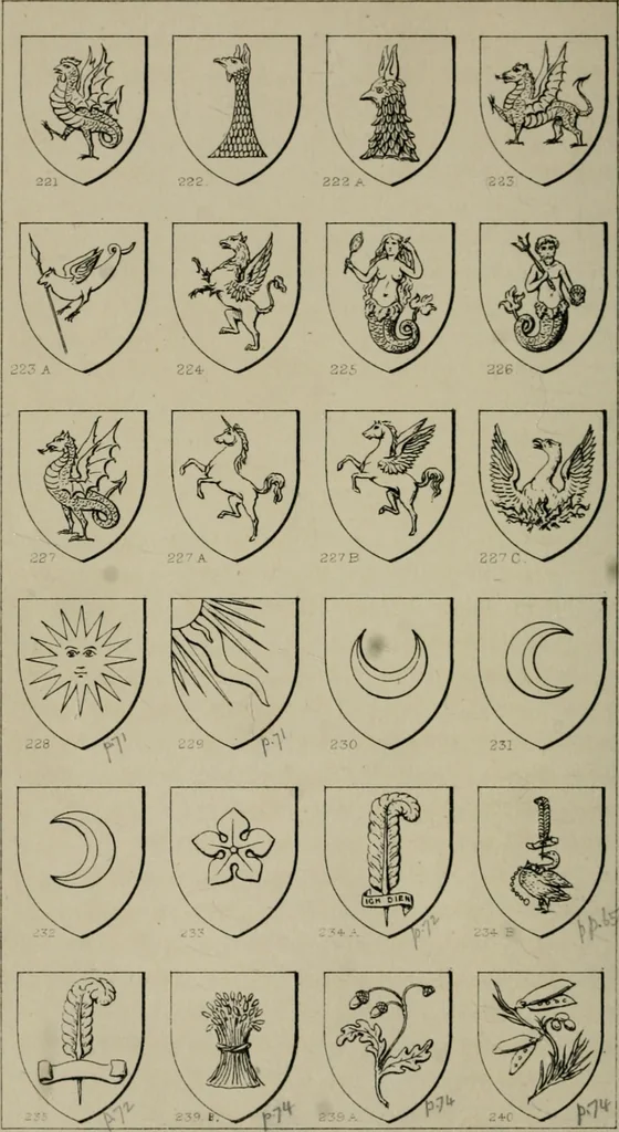 An illustration from Heraldry, historical and popular, 1864, leaf 110