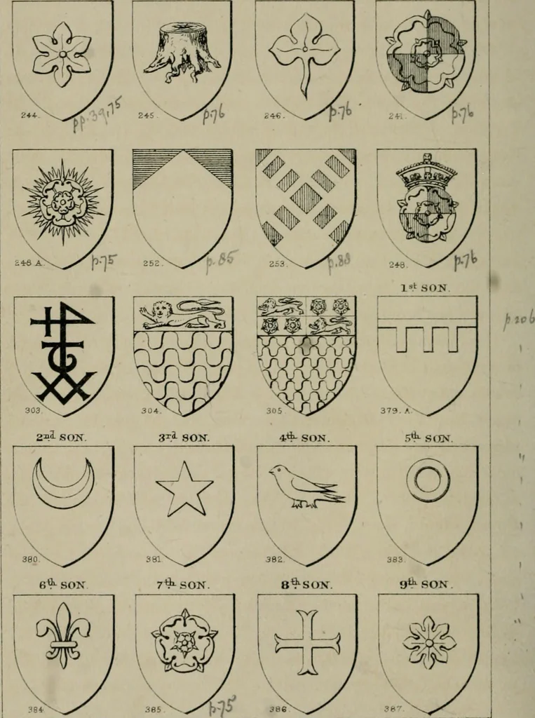 An illustration from Heraldry, historical and popular, 1864, leaf 118