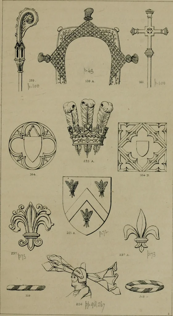 An illustration from Heraldry, historical and popular, 1864, leaf 143