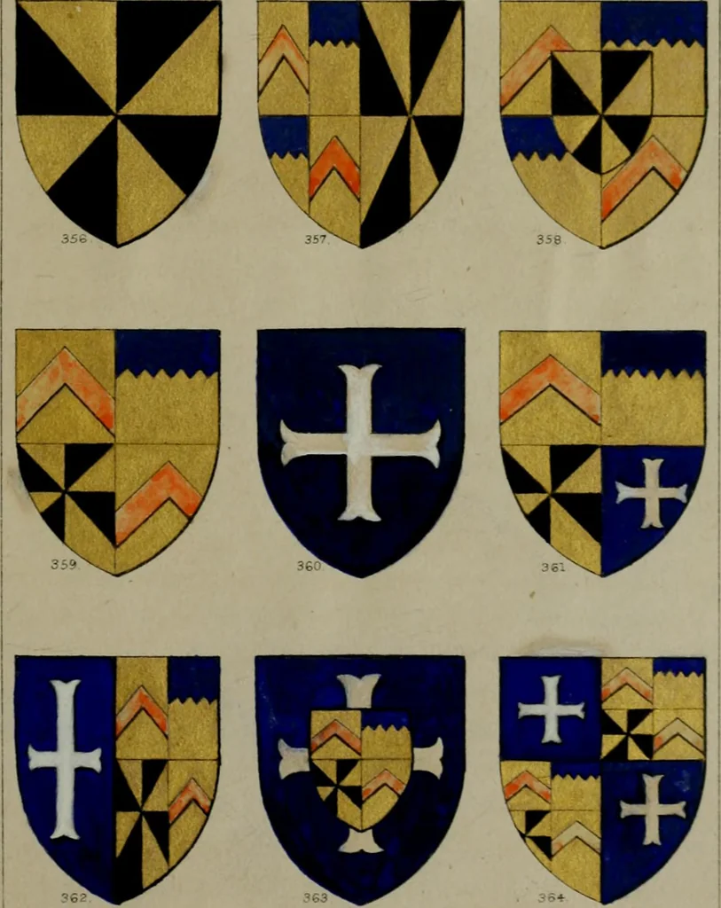 An illustration from Heraldry, historical and popular, 1864, leaf 197