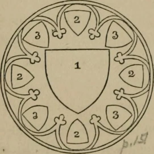 An illustration from Heraldry, historical and popular, 1864, leaf 216
