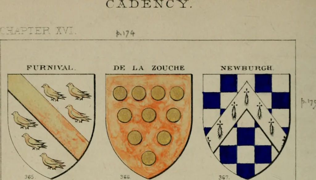 An illustration from Heraldry, historical and popular, 1864, leaf 256