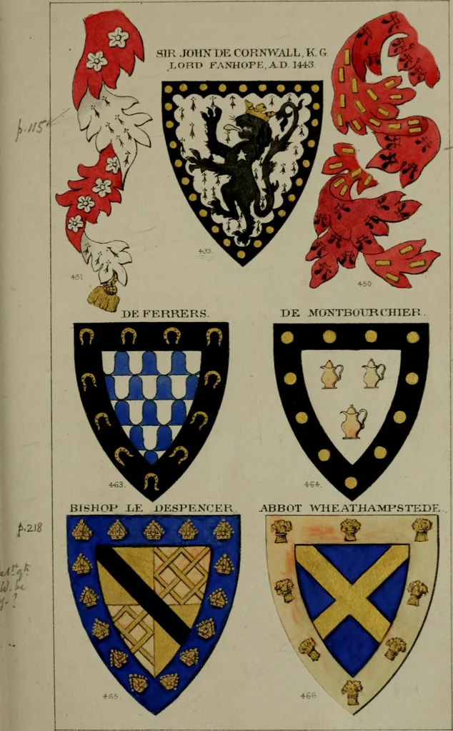 An illustration from Heraldry, historical and popular, 1864, leaf 317