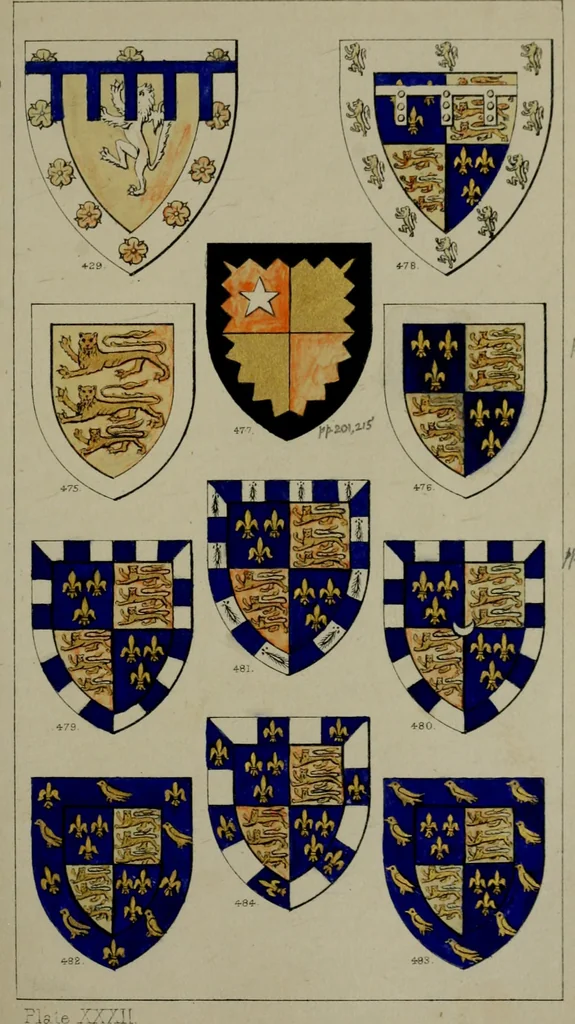 An illustration from Heraldry, historical and popular, 1864, leaf 367