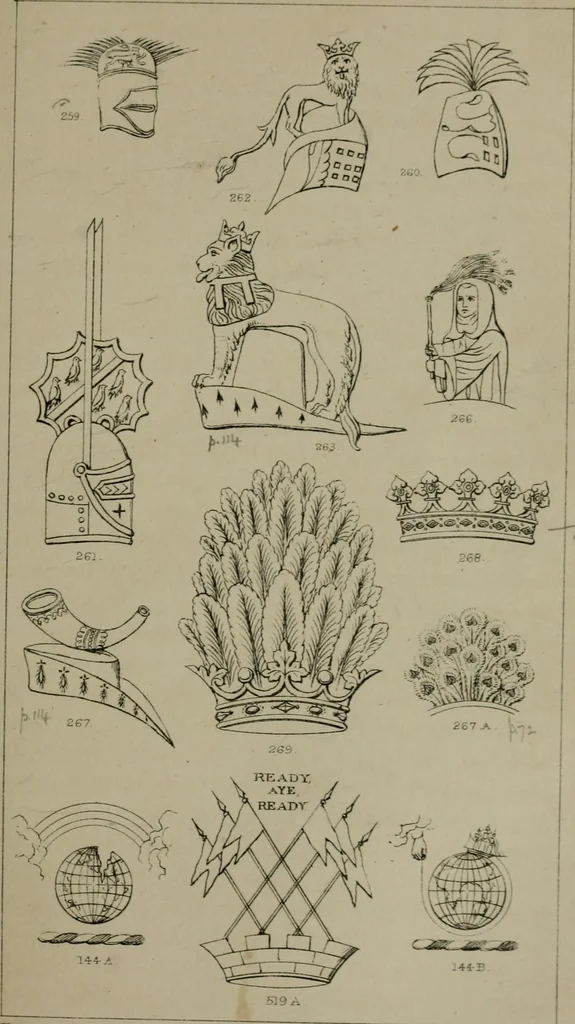 An illustration from Heraldry, historical and popular, 1864, leaf 393