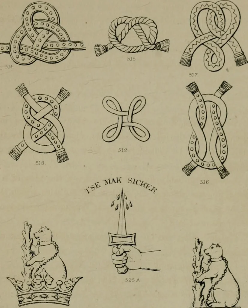 An illustration from Heraldry, historical and popular, 1864, leaf 415