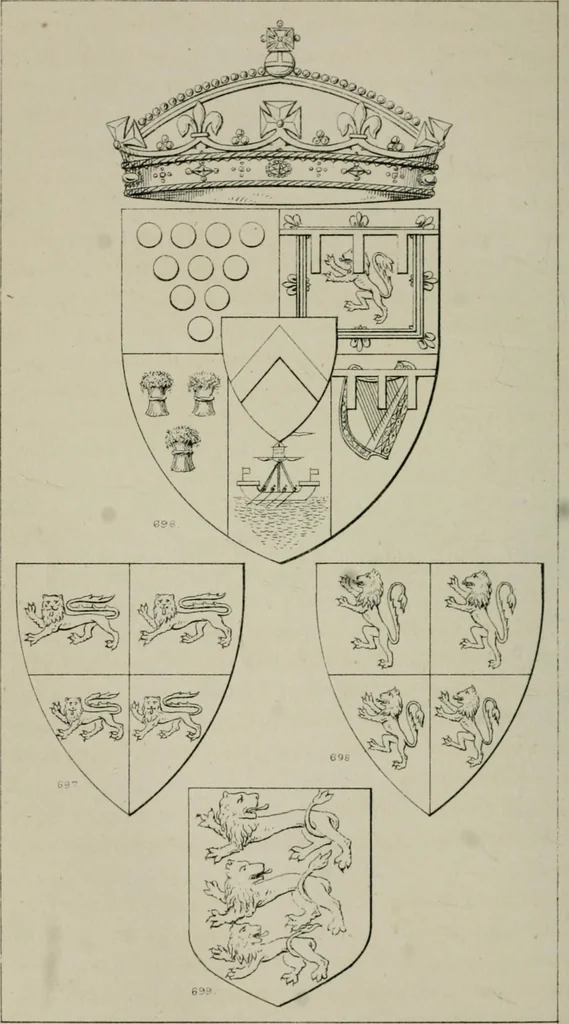 An illustration from Heraldry, historical and popular, 1864, leaf 470