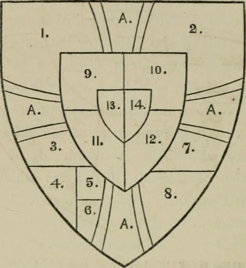 An illustration from Heraldry, historical and popular, 1864, leaf 472