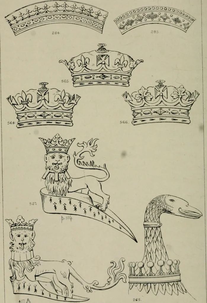An illustration from Heraldry, historical and popular, 1864, leaf 480