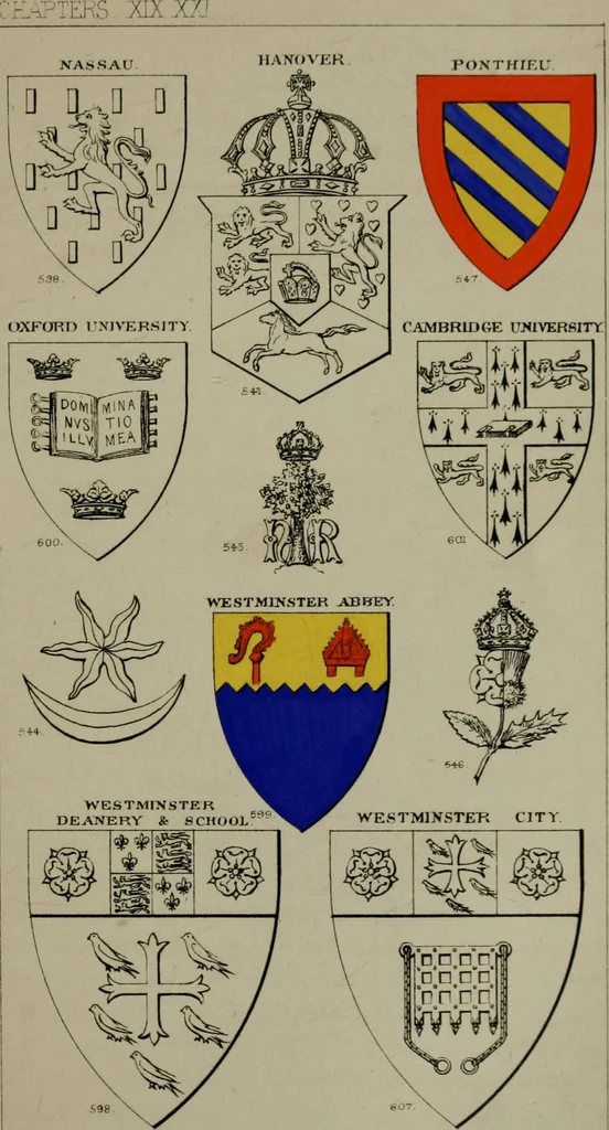 An illustration from Heraldry, historical and popular, 1864, leaf 525