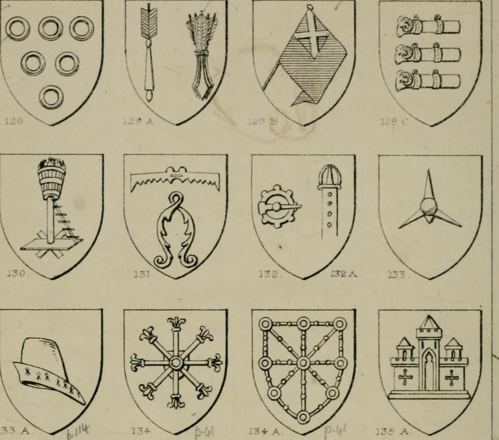 An illustration from Heraldry, historical and popular, 1864, leaf 74