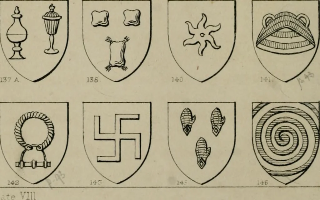 An illustration from Heraldry, historical and popular, 1864, leaf 74