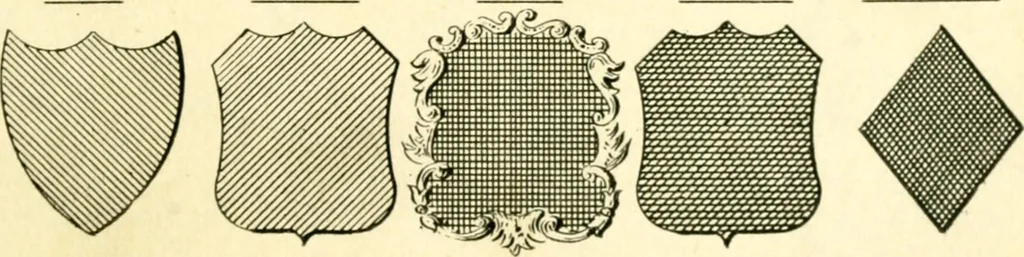 An illustration from Heraldry illustrated. Being a short account of the origin and history of heraldry and an explanation of its nature, with practical directions for drawing and painting coats of arms, to which is added a glossary of the terms used in the science of heraldry .., 1897, leaf 139