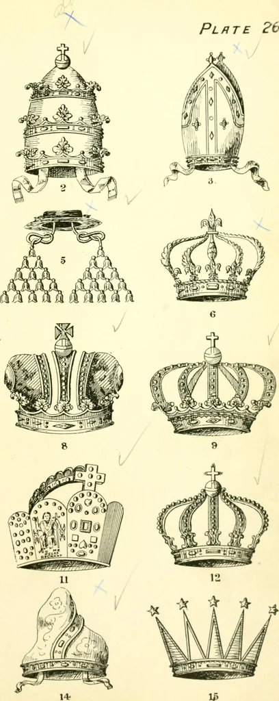 An illustration from Heraldry illustrated. Being a short account of the origin and history of heraldry and an explanation of its nature, with practical directions for drawing and painting coats of arms, to which is added a glossary of the terms used in the science of heraldry .., 1897, leaf 189