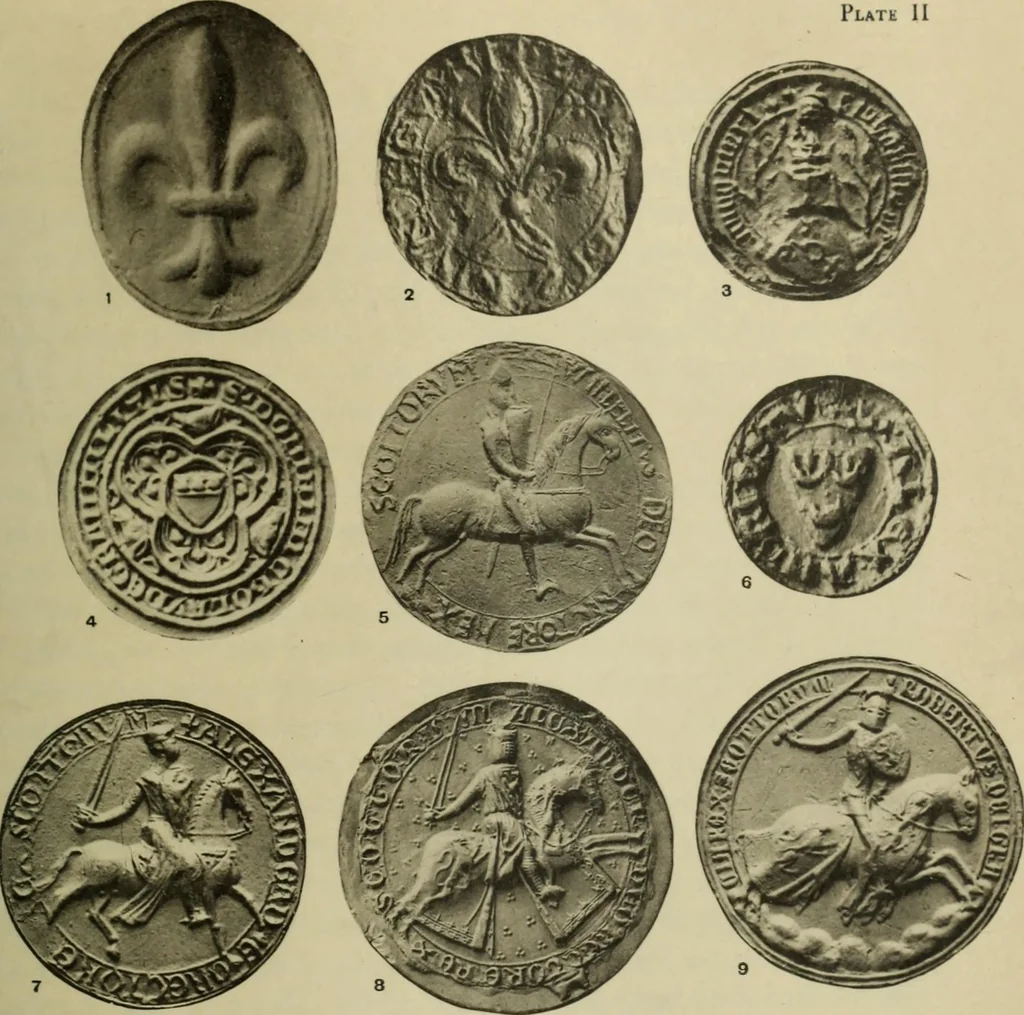 An illustration from Heraldry in Scotland : including a recension of 'The law and practice of heraldry in Scotland' by the late George Seton, 1914, leaf 66