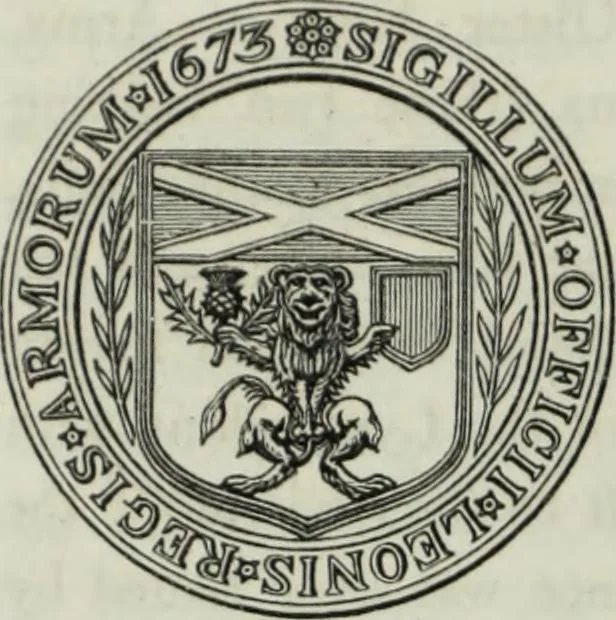 An illustration from Heraldry in Scotland : including a recension of 'The law and practice of heraldry in Scotland' by the late George Seton, 1914, leaf 93