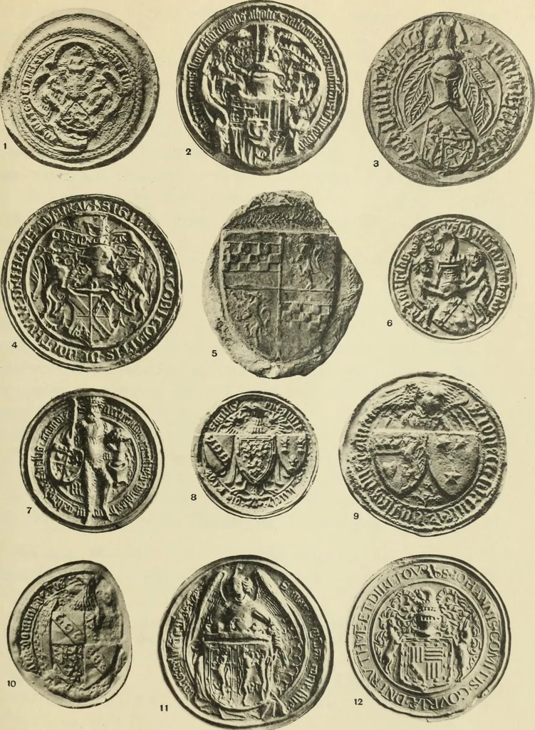 An illustration from Heraldry in Scotland : including a recension of 'The law and practice of heraldry in Scotland' by the late George Seton, 1914, leaf 37