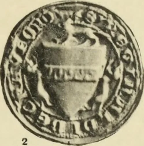 An illustration from Heraldry in Scotland : including a recension of 'The law and practice of heraldry in Scotland' by the late George Seton, 1914, leaf 77