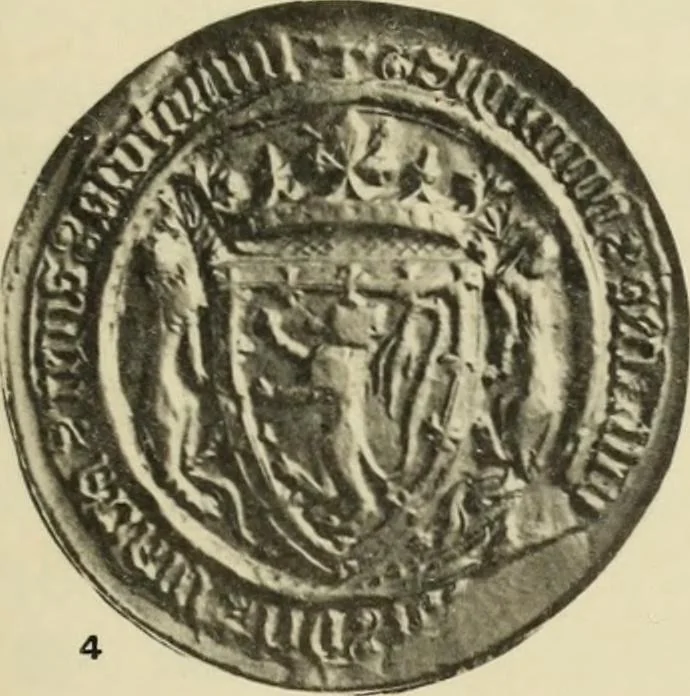 An illustration from Heraldry in Scotland : including a recension of 'The law and practice of heraldry in Scotland' by the late George Seton, 1914, leaf 77