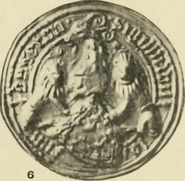 An illustration from Heraldry in Scotland : including a recension of 'The law and practice of heraldry in Scotland' by the late George Seton, 1914, leaf 77