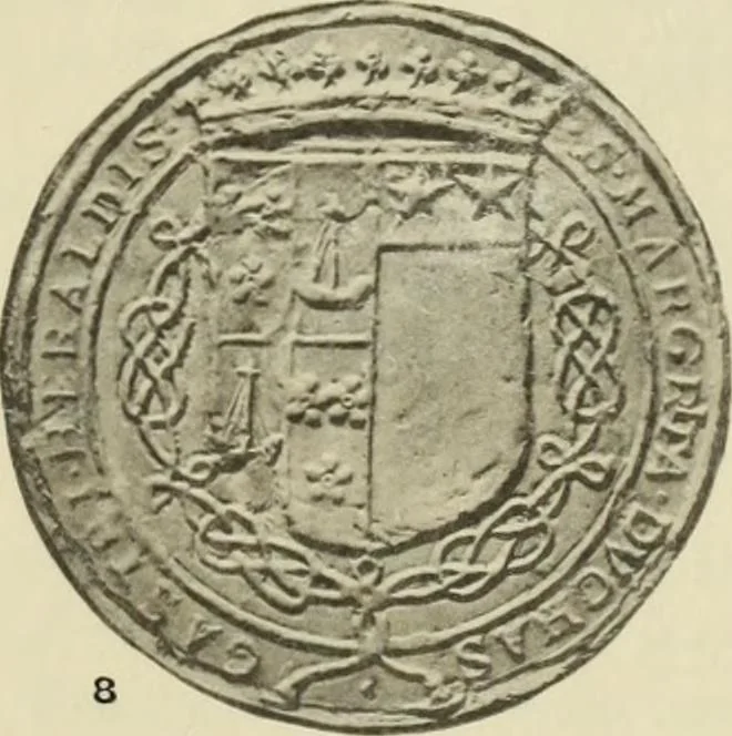 An illustration from Heraldry in Scotland : including a recension of 'The law and practice of heraldry in Scotland' by the late George Seton, 1914, leaf 77
