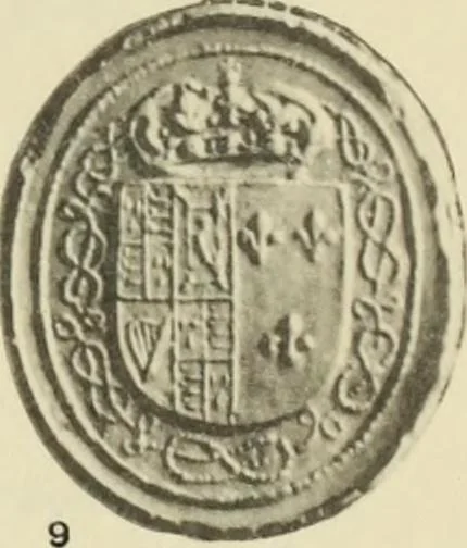 An illustration from Heraldry in Scotland : including a recension of 'The law and practice of heraldry in Scotland' by the late George Seton, 1914, leaf 77