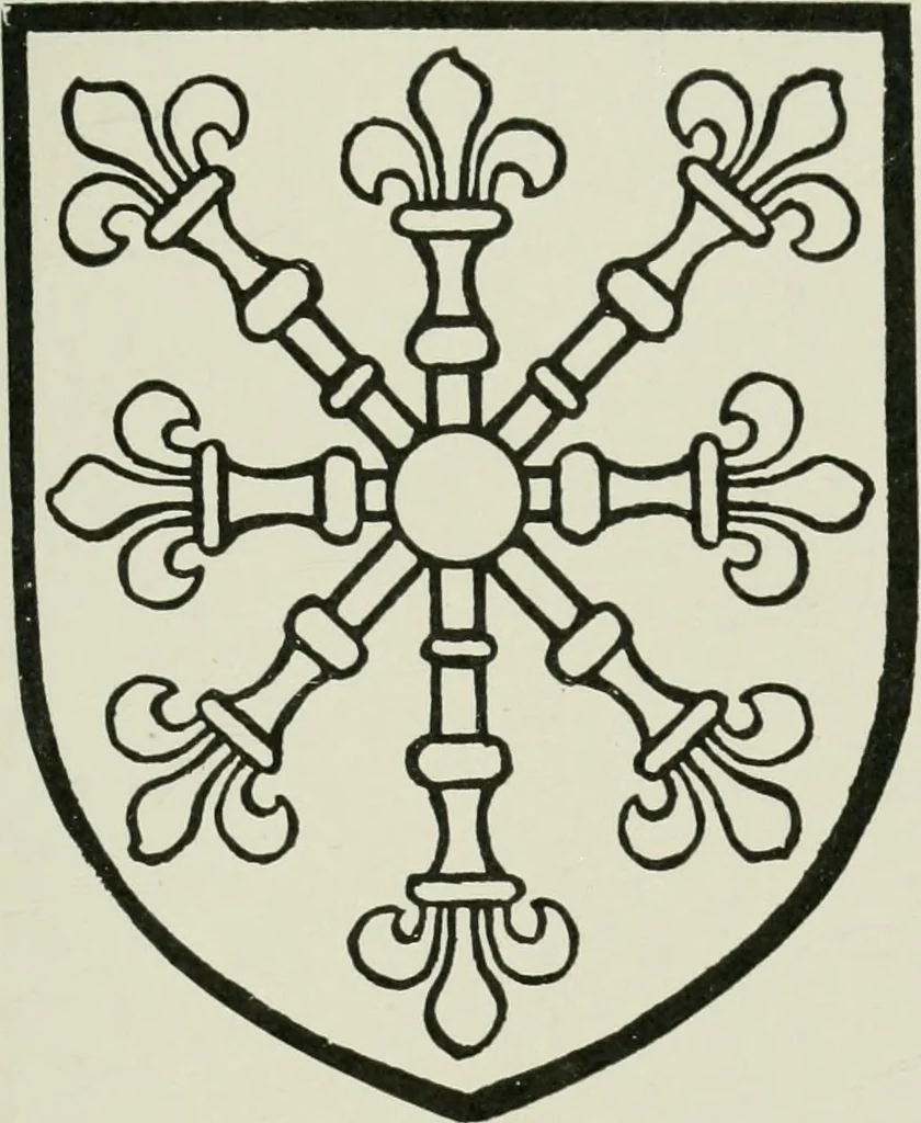 An illustration from Heraldry of the church: a handbook for decorators, 1911, leaf 158