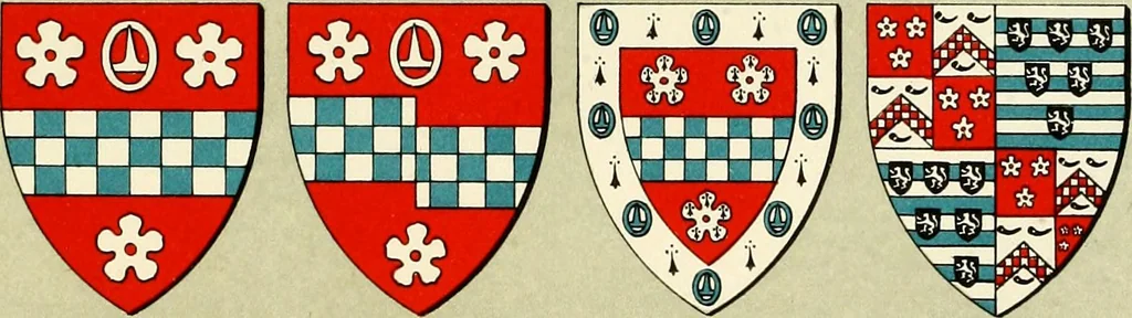 An illustration from The heraldry of the Hamiltons : with notes on all the males of the family, description of the arms, plates and pedigrees, 1909, leaf 150